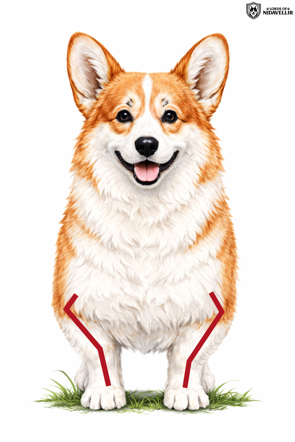 Odstające łokcie u Welsh Corgi Pembroke